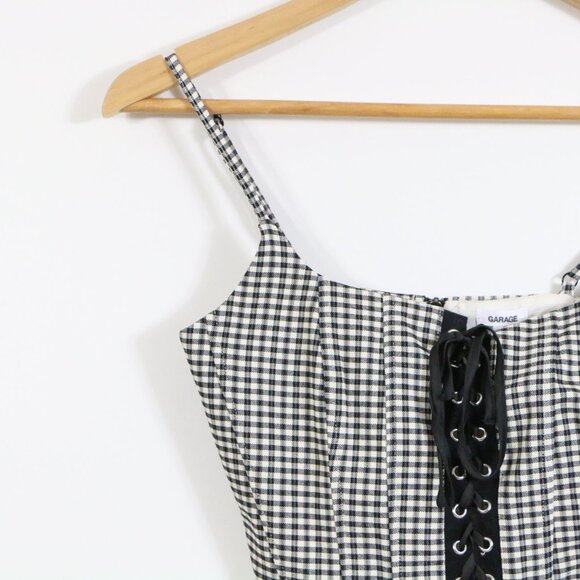 *Garage Alice Lace Up Black and White Bustier NWT - Picture 7 of 10